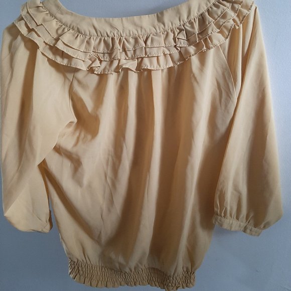 Costa Blanca XS yellow 3/4 lengthsleeve Blouse - Picture 4 of 5